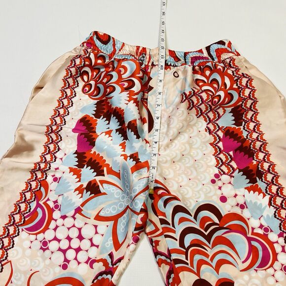 Zara Wide Leg Trousers Womens Medium Flowing Patchwork Pink Floral Print - Picture 5 of 7